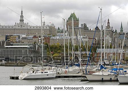 Sailing ships in harbour, Canada, Quebec, Quebec City View Large Photo Image Picture - Sailing ships in harbour, Canada, Quebec, Quebec City . Fotosearch