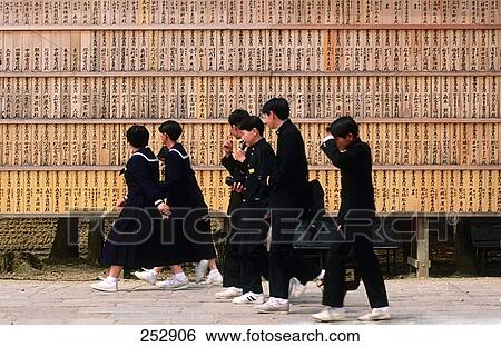 School children walking together, Tokyo Prefecture, Japan View Large Photo Image Stock Photograph - School children walking together, Tokyo Prefecture, Japan . Fotosearch