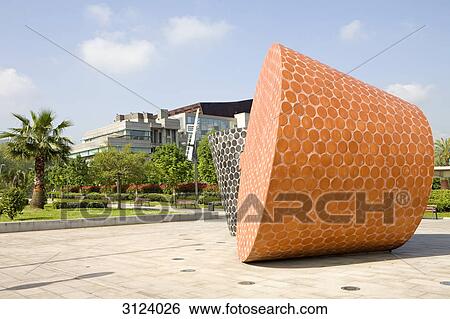 Sculpture in a park in Bilbao, Spain View Large Photo Image Stock Photograph - Sculpture in a park in Bilbao, Spain . Fotosearch