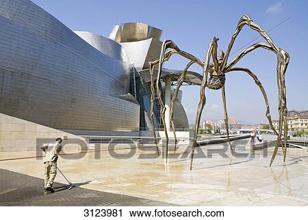 Stock Image - Sculpture in front of the Guggenheim Museum, Bilbao, Spain . Fotosearch