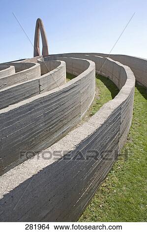 Picture - Sculptures on grassy landscape, Madonie Mountains Natural Park, Sicily, Italy . Fotosearch