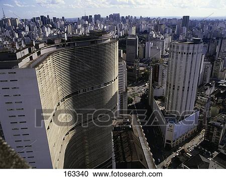 Stock Image - Skyscrapers in city, Sao Paulo, Brazil . Fotosearch