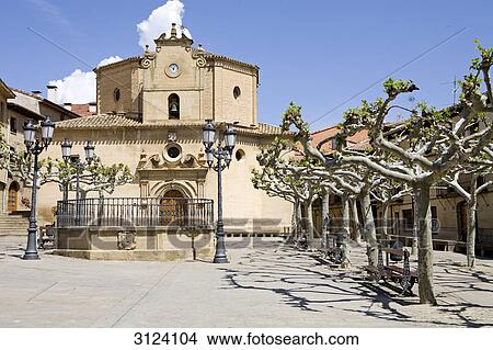 Picture - Square in Elciego, Spain . Fotosearch