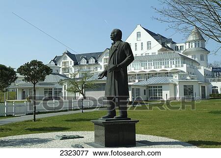 Statue of Theodor Fontane in front of holiday resort, Schwielowsee, Brandenburg, Germany View Large Photo Image Stock Photo - Statue of Theodor Fontane in front of holiday resort, Schwielowsee, Brandenburg, Germany . Fotosearch