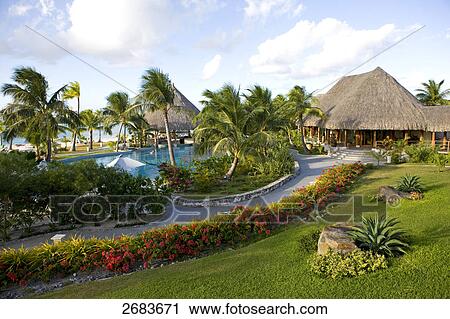 Swimming pool in resort, Saint-Regis Resort, Bora Bora, Society Island, French Polynesia View Large Photo Image Stock Image - Swimming pool in resort, Saint-Regis Resort, Bora Bora, Society Island, French Polynesia . Fotosearch