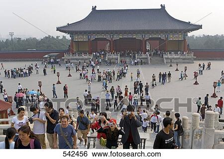 Tourists in courtyard of monument, Forbidden City, Beijing, China View Large Photo Image Stock Photograph - Tourists in courtyard of monument, Forbidden City, Beijing, China . Fotosearch