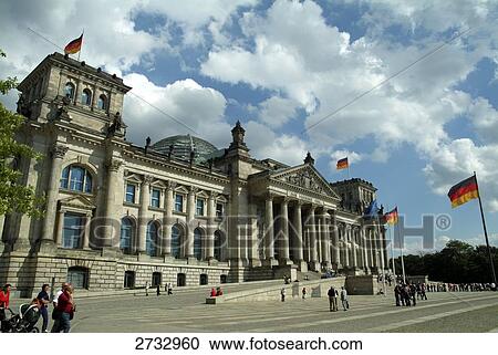 Tourists in front of parliament building, The Reichstag, Berlin, Germany View Large Photo Image Stock Image - Tourists in front of parliament building, The Reichstag, Berlin, Germany . Fotosearch