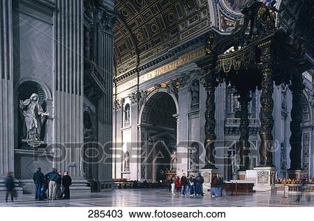 Stock Image - Tourists in museum . Fotosearch