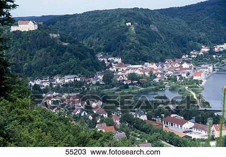 Stock Image - View at Riedenburg, Altmuhl Valley, Franconia, Bavaria, Germany . Fotosearch