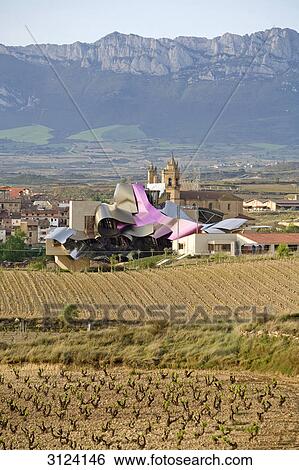 View of the Marques de Riscal hotel, Elciego, Spain, high angle view View Large Photo Image Stock Photograph - View of the Marques de Riscal hotel, Elciego, Spain, high angle view . Fotosearch