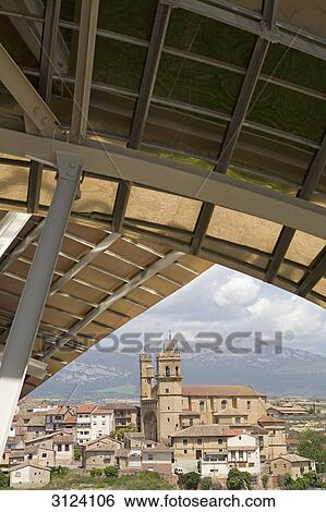 View on the church of Elciego, Spain, high angle view View Large Photo Image Stock Photograph - View on the church of Elciego, Spain, high angle view . Fotosearch
