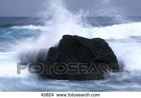 Waves in sea, Charco Azul, Sabinosa, El Hierro, Spain View Large Photo Image Picture - Waves in sea, Charco Azul, Sabinosa, El Hierro, Spain . Fotosearch