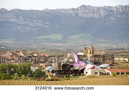 Winery, Elciego, Spain, high angle view View Large Photo Image Stock Photograph - Winery, Elciego, Spain, high angle view . Fotosearch