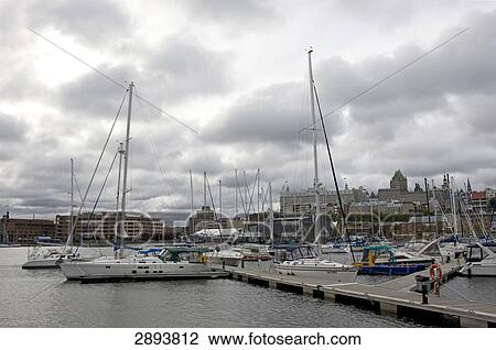 Yacht harbour of Quebec, Canada View Large Photo Image Stock Image - Yacht harbour of Quebec, Canada . Fotosearch