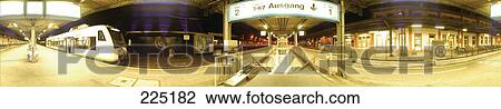 Stock Image - 360 degrees view of railroad station, Offenburg, Baden-Wurttemberg, Germany . Fotosearch