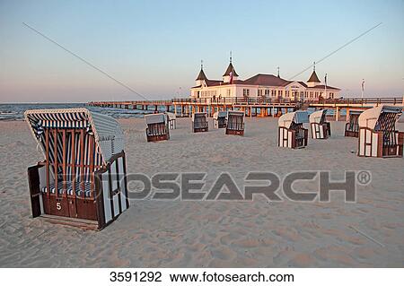 Ahlbeck Beach with pier, Usedom, Germany View Large Photo Image Stock Image - Ahlbeck Beach with pier, Usedom, Germany . Fotosearch