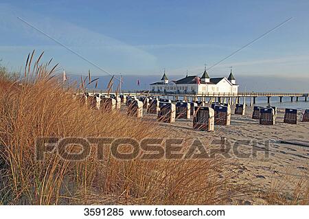 Ahlbeck Beach with pier, Usedom, Germany View Large Photo Image Stock Photography - Ahlbeck Beach with pier, Usedom, Germany . Fotosearch