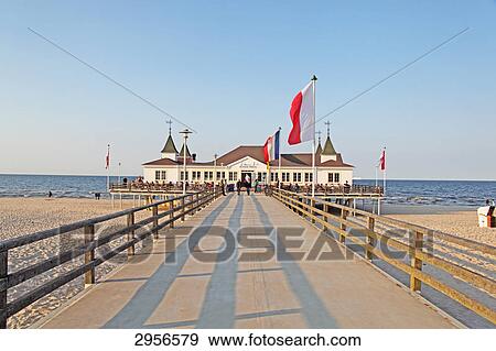 Ahlbeck Pier, Germany, Usedom, front view View Large Photo Image Stock Photo - Ahlbeck Pier, Germany, Usedom, front view . Fotosearch