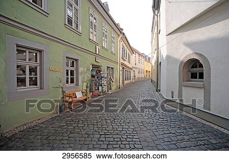 Stock Photography - Alley in Erford, Germany . Fotosearch