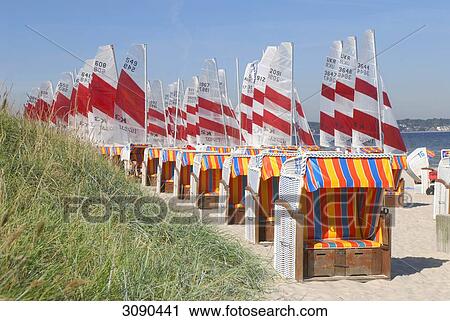 Beach chair at beach, Baltic Sea, Scharbeutz, Germany View Large Photo Image Stock Image - Beach chair at beach, Baltic Sea, Scharbeutz, Germany . Fotosearch