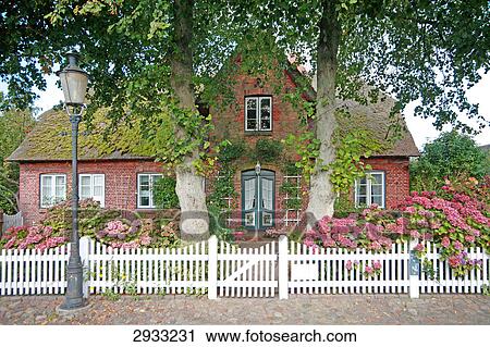 Stock Image - brick house, Foehr, Germany . Fotosearch