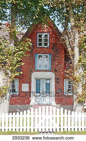 brick house, Foehr, Germany View Large Photo Image Stock Photograph - brick house, Foehr, Germany . Fotosearch