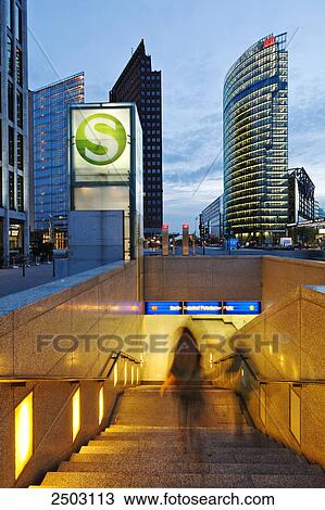 Buildings in city, BahnTower, Potsdamer Platz, Berlin, Germany View Large Photo Image Stock Image - Buildings in city, BahnTower, Potsdamer Platz, Berlin, Germany . Fotosearch