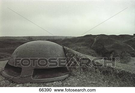 Stock Image - Bunker on fort, Douaumont Fort, Verdun, Lorraine, France . Fotosearch