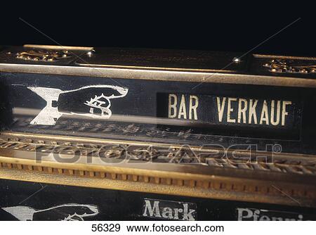 Close-up of antique cash register View Large Photo Image Stock Photo - Close-up of antique cash register . Fotosearch