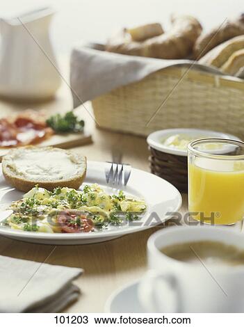 Close-up of breakfast on table View Large Photo Image Stock Image - Close-up of breakfast on table . Fotosearch
