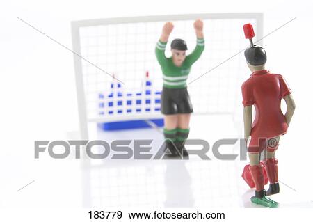 Close-up of figurines of soccer players View Large Photo Image Stock Photo - Close-up of figurines of soccer players . Fotosearch