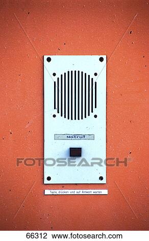 Stock Image - Close-up of intercom . Fotosearch