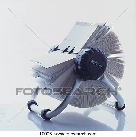 Close-up of rotary card file View Large Photo Image Stock Photograph - Close-up of rotary card file . Fotosearch