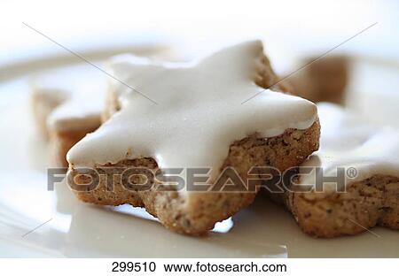 Stock Image - Close-up of star shaped cookie . Fotosearch
