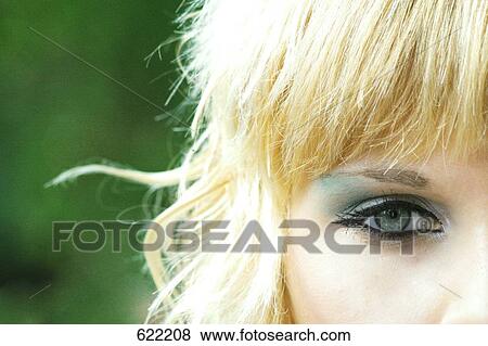 Close-up of woman's eye View Large Photo Image Stock Photo - Close-up of woman's eye . Fotosearch