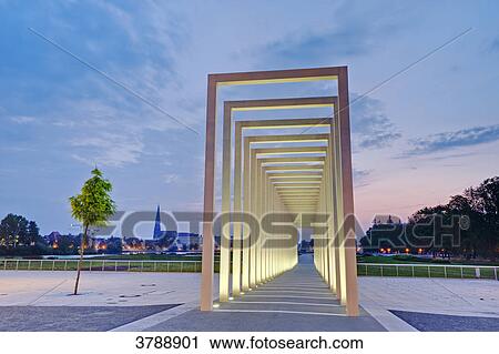 Colonade, entrance to the Bundesgartenschau 2009, Schwerin, Germany View Large Photo Image Stock Image - Colonade, entrance to the Bundesgartenschau 2009, Schwerin, Germany . Fotosearch
