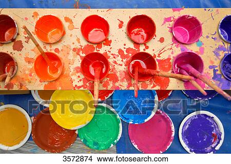 Colours in cups an on plates View Large Photo Image Picture - Colours in cups an on plates . Fotosearch