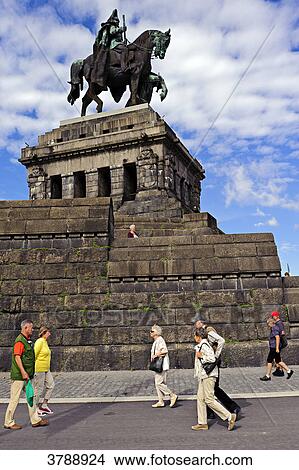 Emperor William I Monument, Deutsches Eck, Koblenz, Germany View Large Photo Image Picture - Emperor William I Monument, Deutsches Eck, Koblenz, Germany . Fotosearch