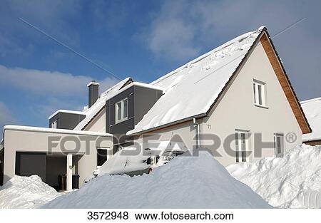 Family house in winter View Large Photo Image Stock Photo - Family house in winter . Fotosearch