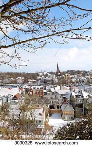 Flensburg in winter, Schleswig-Holstein, Germany View Large Photo Image Stock Photo - Flensburg in winter, Schleswig-Holstein, Germany . Fotosearch