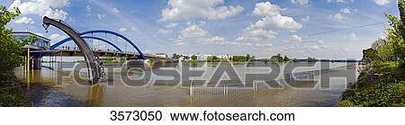 Flooded Oder with historical crane and bridge between Frankfurt at the Oder, Germany and Slubice, Poland View Large Photo Image Stock Image - Flooded Oder with historical crane and bridge between Frankfurt at the Oder, Germany and Slubice, Poland . Fotosearch