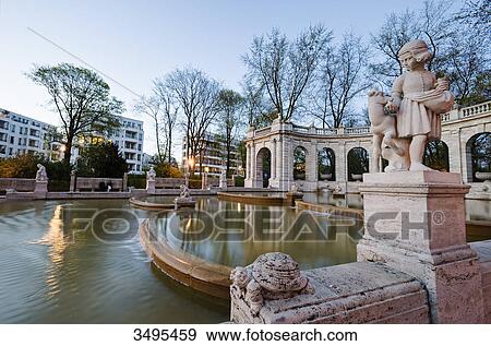 Stock Photo - Fountain (Maerchenbrunnen) in the Volkspark, Friedrichshain, Berlin, Germany . Fotosearch