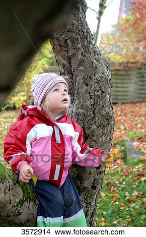 Girl in garden in autumn View Large Photo Image Picture - Girl in garden in autumn . Fotosearch