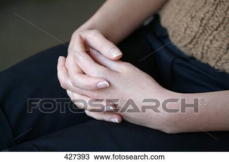 Stock Image - hands of woman, close-up . Fotosearch