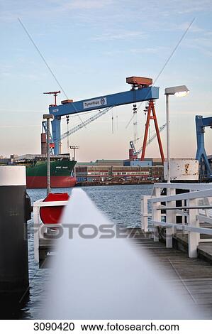 Stock Image - HDW dockyard, Kiel, Schleswig-Holstein, Germany . Fotosearch