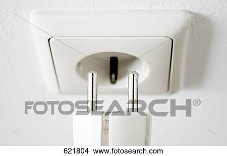 High angle view of electric plug View Large Photo Image Picture - High angle view of electric plug . Fotosearch