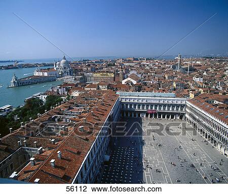 High angle view of town, Venice, Italy View Large Photo Image Stock Image - High angle view of town, Venice, Italy . Fotosearch