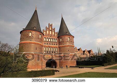 Holsteintor, Luebeck, Schleswig-Holstein, Germany View Large Photo Image Stock Photo - Holsteintor, Luebeck, Schleswig-Holstein, Germany . Fotosearch
