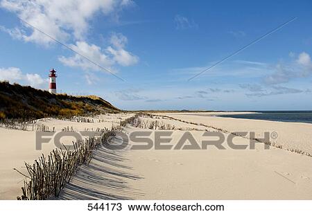 Lighthouse at coast, Sylt, Schleswig-Holstein, Germany View Large Photo Image Stock Image - Lighthouse at coast, Sylt, Schleswig-Holstein, Germany . Fotosearch