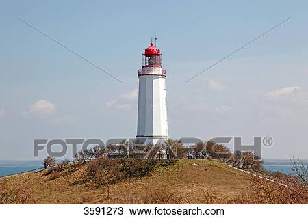 Lighthouse Dornbusch on Hiddensee Island, Germany View Large Photo Image Stock Image - Lighthouse Dornbusch on Hiddensee Island, Germany . Fotosearch